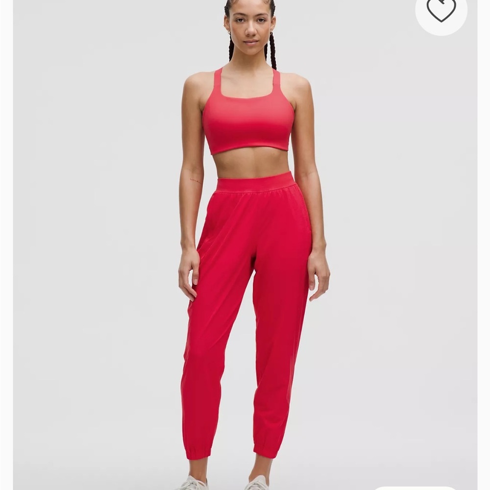 NWT Lululemon Athletica Adapted State perforated HR jogger in red glow NWT‎ 14